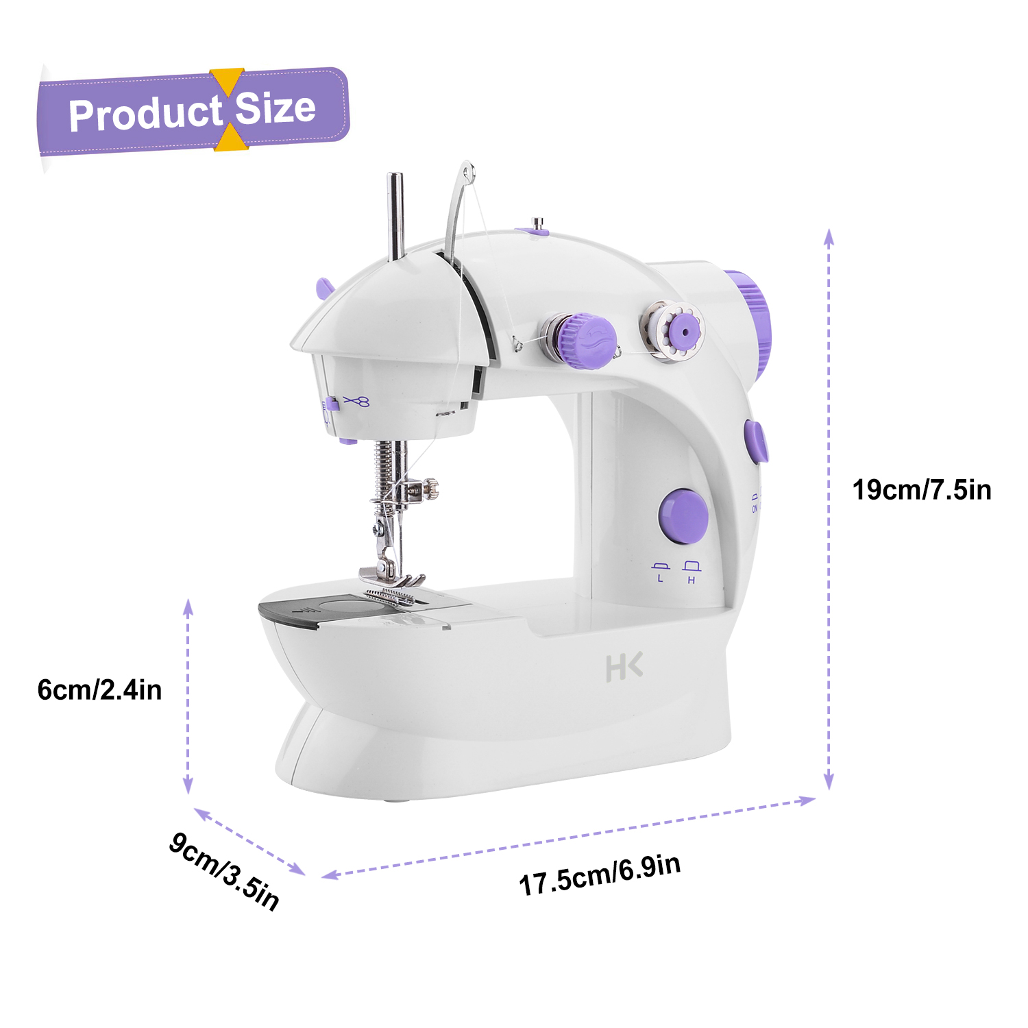 Mini Sewing Machine Sew 2 Speed Portable Desktop Foot Pedal Handheld Household eBay