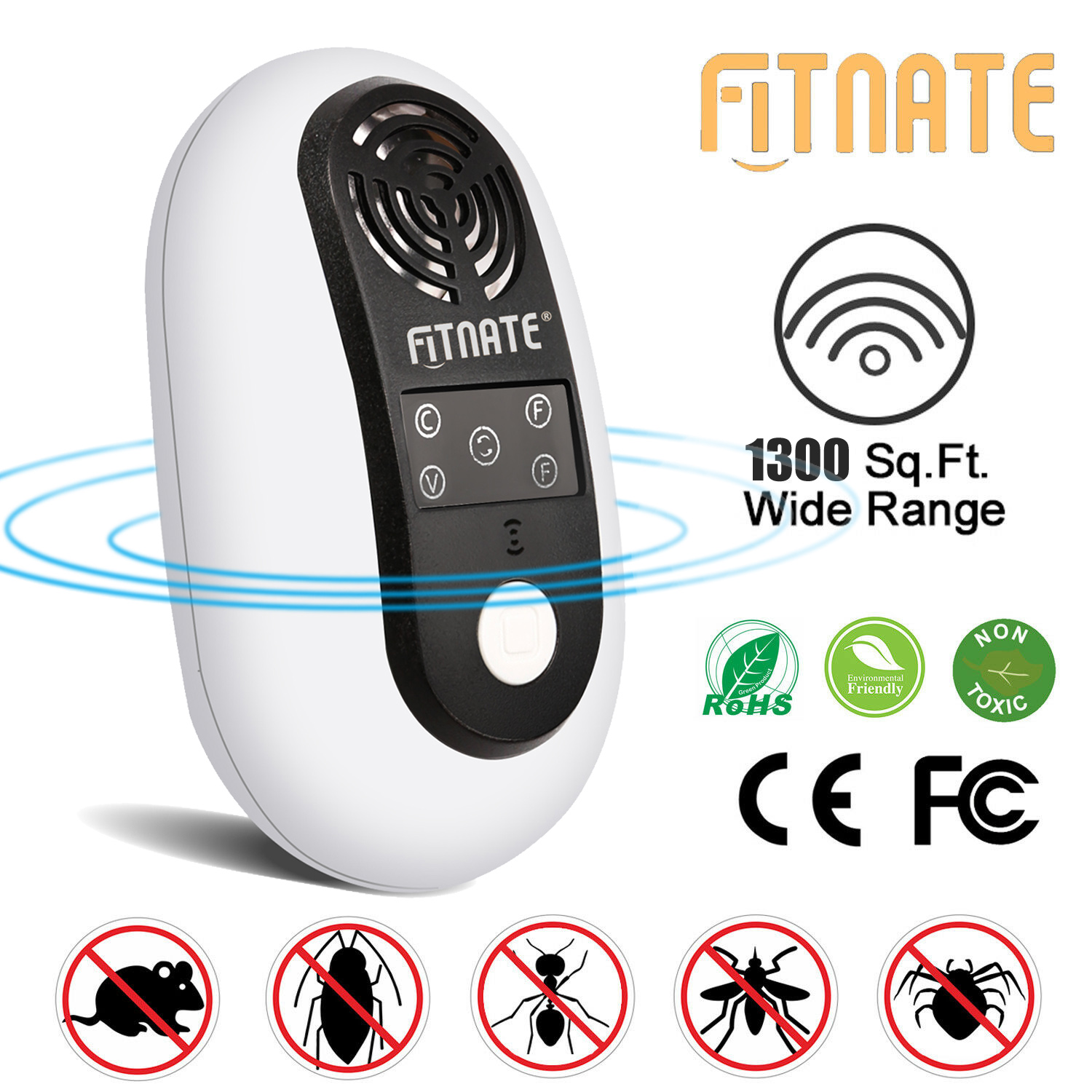 Ultrasonic Pest Reject electromagnetic Repeller Anti Mosquito Bugs ...