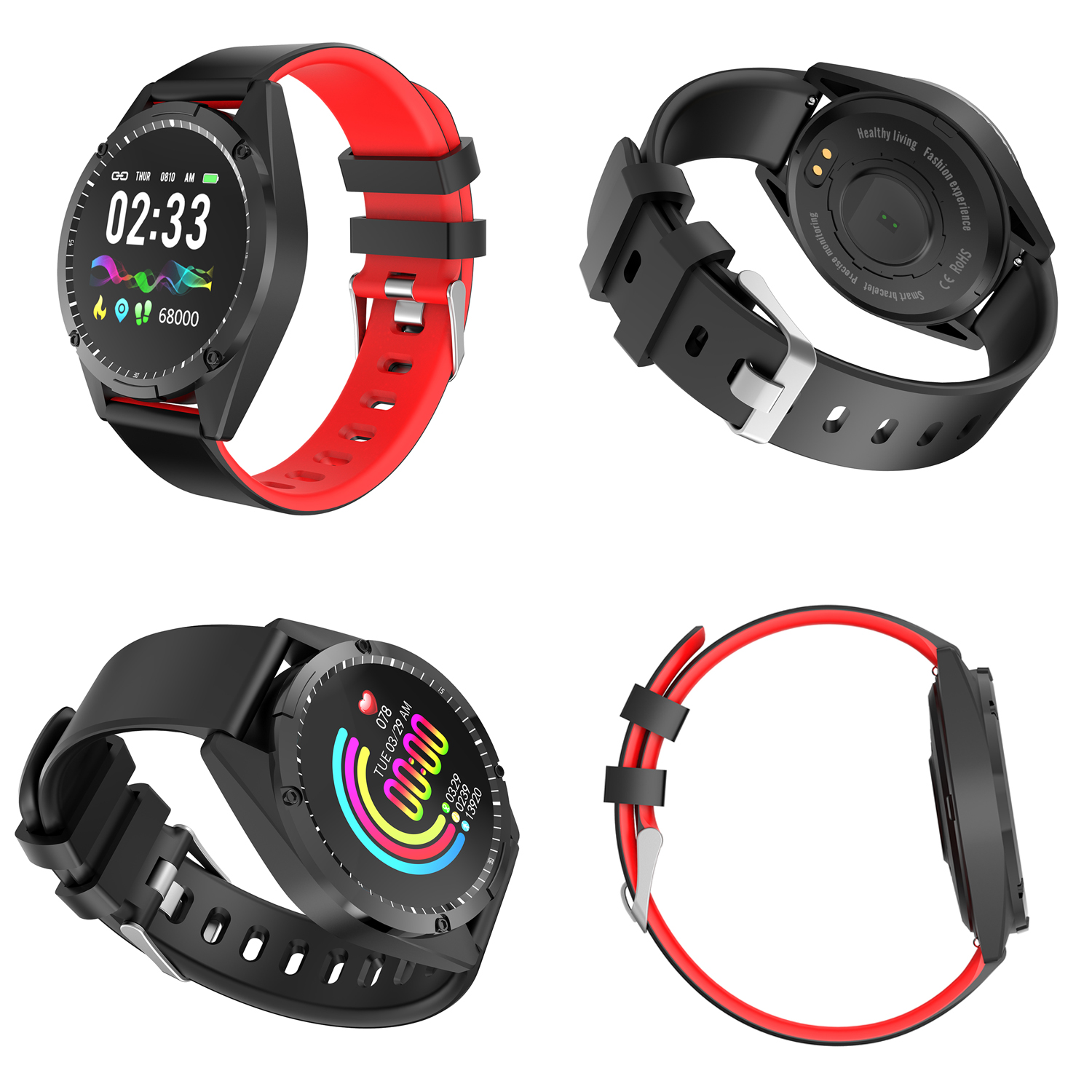 smartwatch with heart rate monitor and sleep tracker