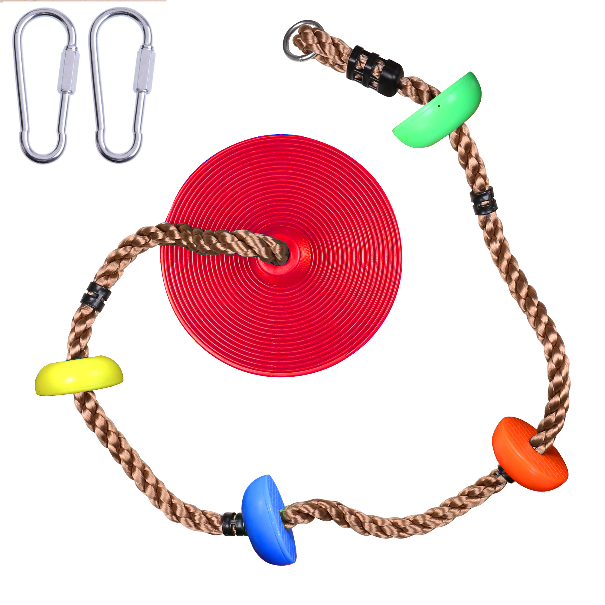 Climbing Rope Platform Disc Swing Seat/Lock Snap Hook Kids ...