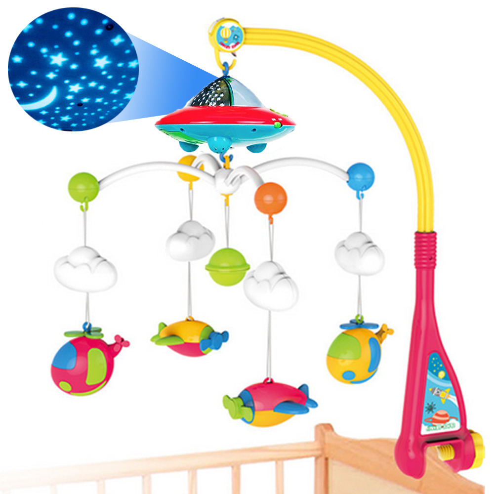 cot mobile with lights and music