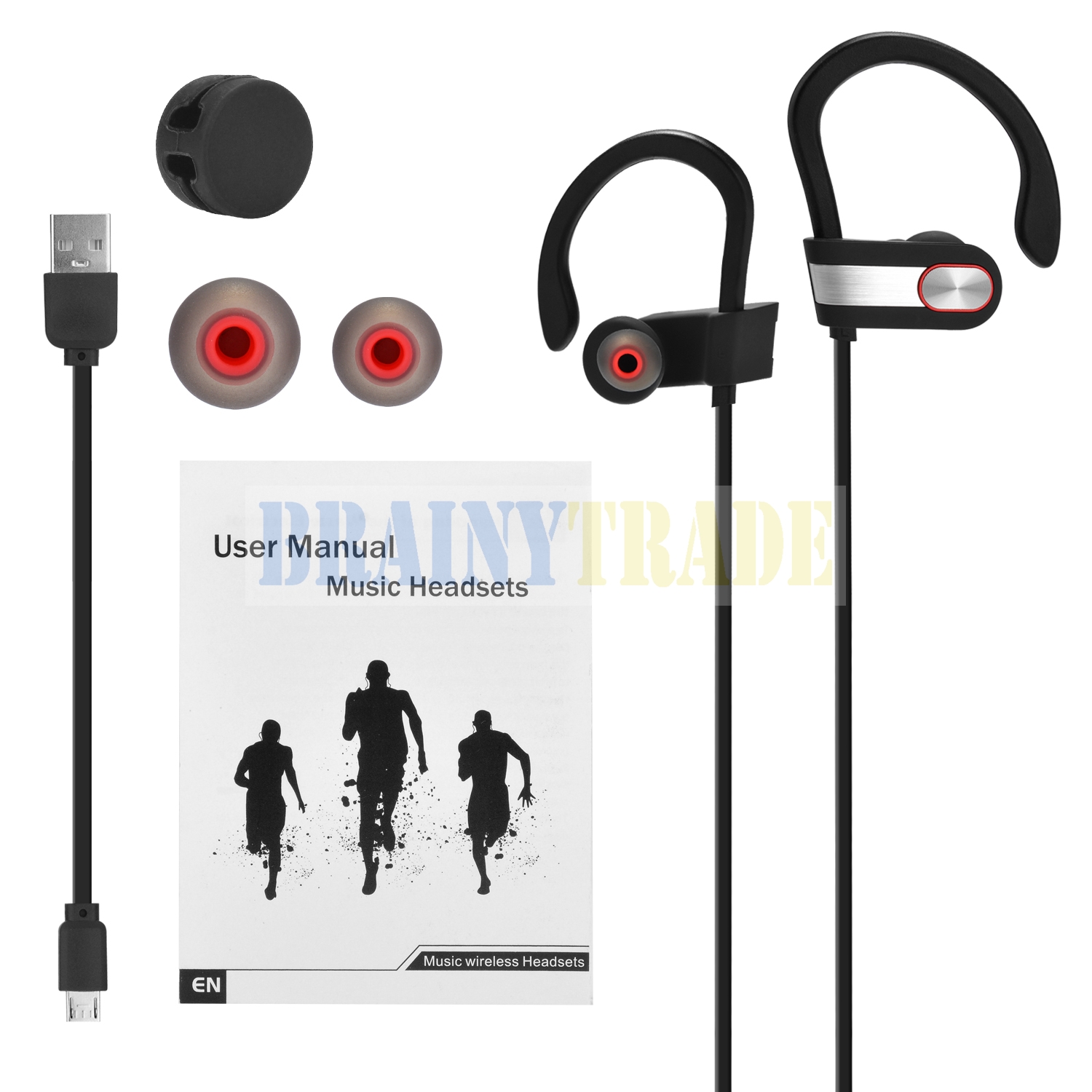 Waterproof Bluetooth Earbuds Beats Sports Wireless Headphones in Ear