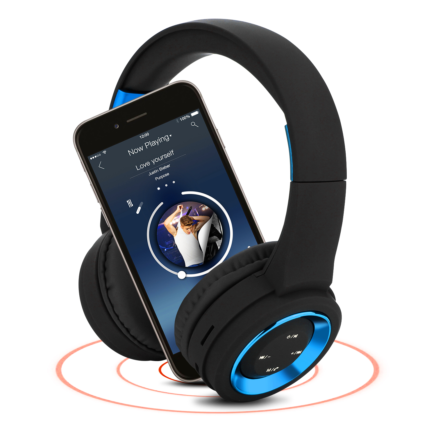 Wireless Headphones Bluetooth Headset Noise Cancelling Over Ear With