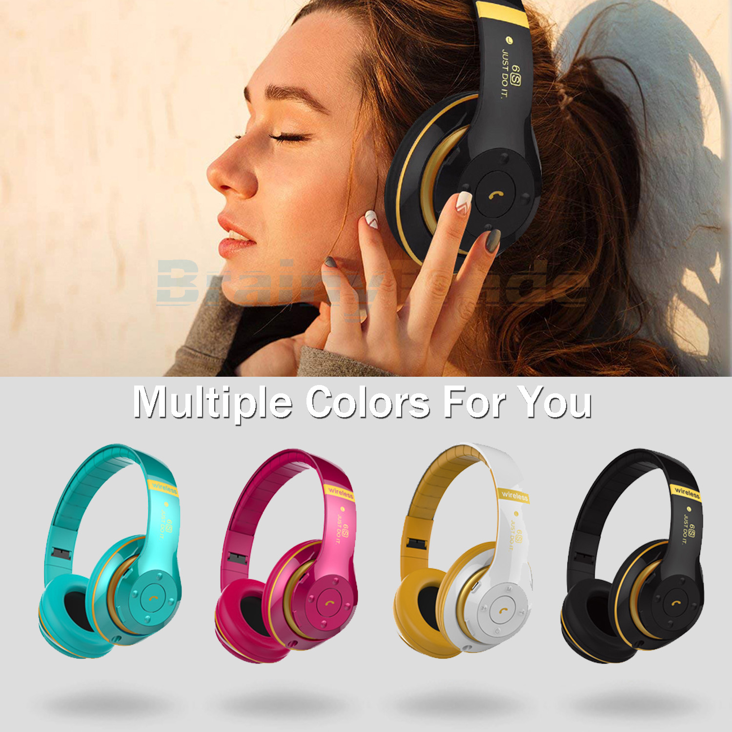 Wireless Bluetooth Headphones Stereo Heavy Bass Earphones Over the Ear