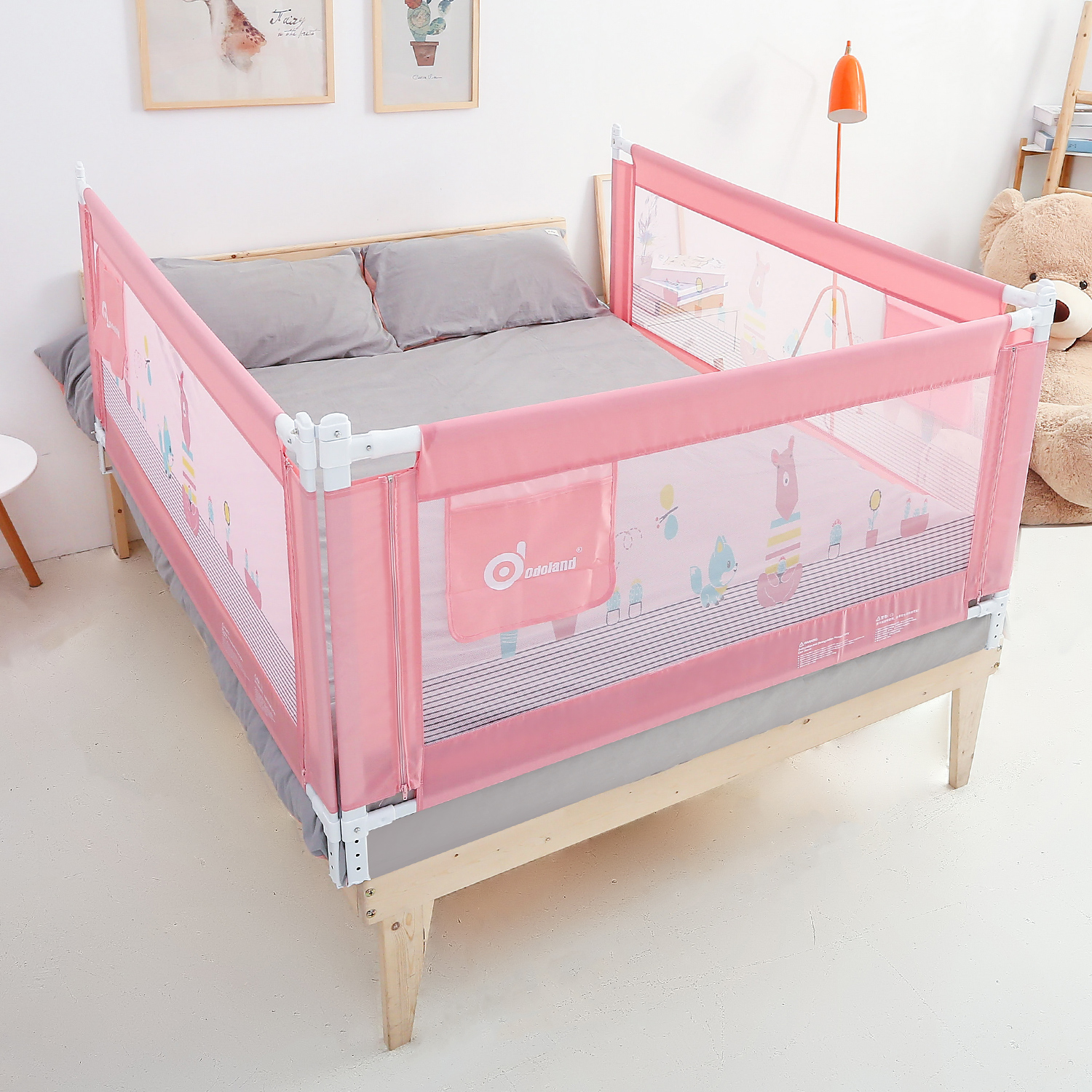 Vertical lift Bed Rails Wall for Baby 