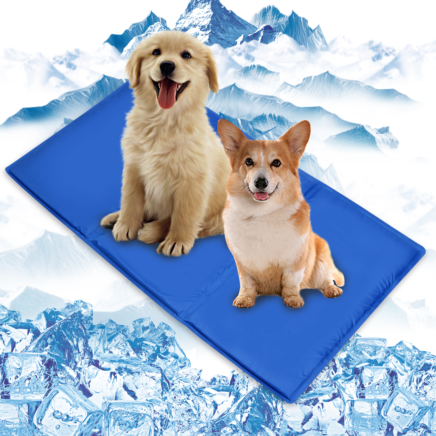 Dog Cooling Mat Pad Gel Cooler For PET Crate Bed Comfort ...